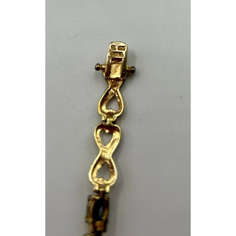 Blue Sapphire‎ 925 Vermeil Tennis Bracelet